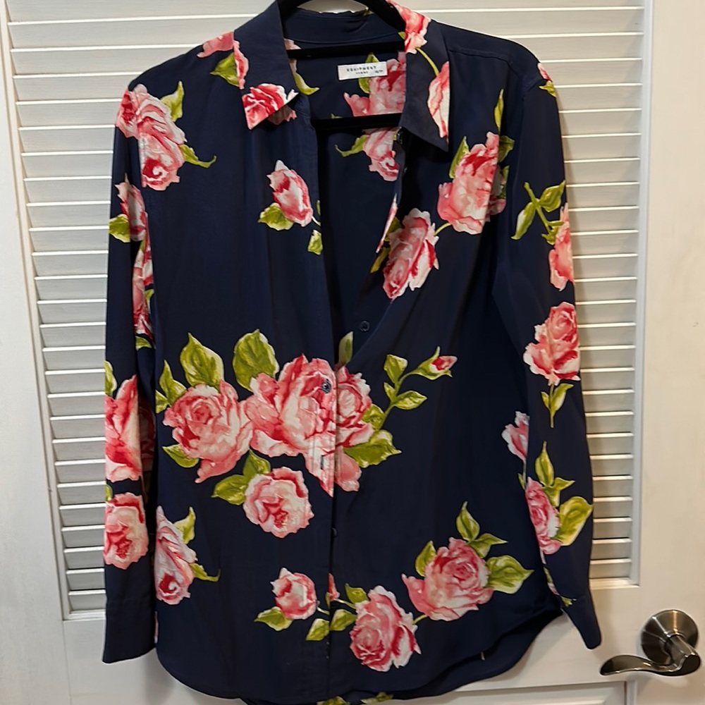 Equipment Silk Floral Blouse